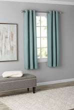 Kate Aurora Modern Living 2 Pack Textured Woven Light Filtering Grommet Top Window Curtain Panels