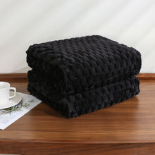 Kate Aurora Leylani Ultra Soft & Plush Luxurious Accent Throw Blanket - 50 in. W x 60 in. L - Black