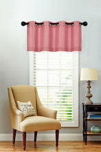 Kate Aurora Oversized Grommet Top Solid Color Window Valance - 50 in. W x 18 in. L, Monroe Coral