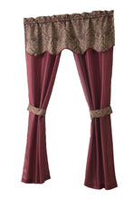 Kate Aurora Complete 5 Piece Sheer Window in a Bag Curtain & Valance Set - 52 in. W x 84 in. L, Burgundy/Brick