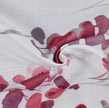 Kate Aurora Watercolor Floral Lillies Complete 3 Piece Rod Pocket Kitchen Curtain Tier & Valance Set - Berry