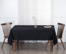 Kate Aurora Basics All Purpose Spill Proof Fabric Tablecloths - 60 in. W x 104 in. L (8-10 Chairs), Black
