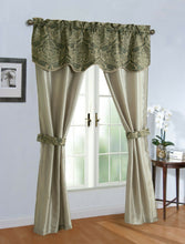 Kate Aurora Complete 5 Piece Sheer Window in a Bag Curtain & Valance Set - 52 in. W x 84 in. L, Sage Green