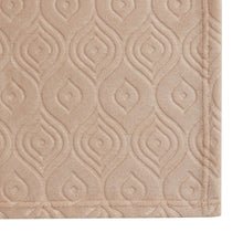 Kate Aurora Ultra Soft & Plush Modern Ogee Fleece Throw Blanket Covers - 50 in. W x 60 in. L - Taupe