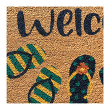 Kate Aurora Welcome Summer Flip Flops Bristled Outdoor Heavy Duty Welcome Mat - 18"x30"