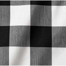 Kate Aurora 3 Piece Country Farmhouse Black And White Buffalo Plaid Sheer Curtains & Valance Set - 63 in. Long