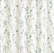 Kate Aurora Woodland Bloom Botanical Fabric Shower Curtain - 70 in. x 72 in. - Green