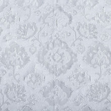 Kate Aurora Regency Collection Raised Jacquard Damask Fabric Tablecloth - 54 in. W x 84 in. L (6-8 Chairs), White