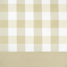 Kate Aurora Modern Country Farmhouse 3 Piece Buffalo Check Plaid Window Curtains & Valance Set - 63 in - Linen/Taupe