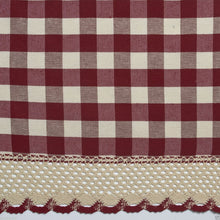 GoodGram Country Plaid Window Valance Treatment - 58 in. W x 14 in. L, Burgundy