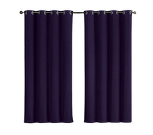 GoodGram 2 Pack: Hotel Thermal Grommet 100% Blackout Curtains - 52 in. W x 84 in. L, Purple