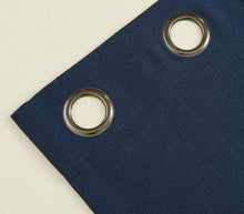 Kate Aurora Oversized Grommet Top Window Valances - Navy