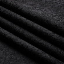 Kate Aurora Serena Elegant Jacquard Woven Fabric Shower Curtain - Standard Size - Black