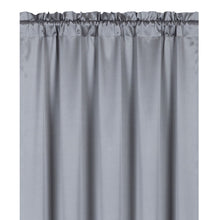Kate Aurora Ultra Lux Faux Silk Regency Crinkle Rod Pocket Semi Sheer Single Curtain Panel - 52 in. W x 84 in. L, Silver