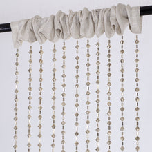Kate Aurora Luxurious Jaeger Rod Pocket Acrylic Beaded Single Window Curtain Panel - 40 in. W x 84 in. L - Gold