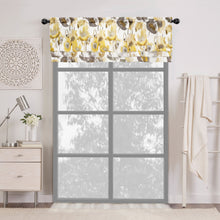Kate Aurora Garden Chic Watercolor Poppy Field Floral Rod Pocket Valance - Gray/Yellow
