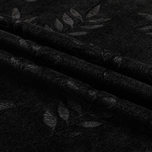 Kate Aurora Ultra Soft & Plush Hypoallergenic Pascal Leaf Accent Fleece Throw Blanket - 50" x 60" - Black