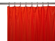 Kate Aurora 3 Pack Non-Toxic Chlorine Free PEVA Lightweight Vinyl Shower Curtain Liner - Standard Size - Red