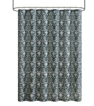 Kate Aurora Tis The Season Winter Christmas Trees & Snowflakes Green Fabric Shower Curtain - Standard Size