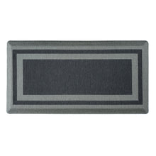 Kate Aurora Ultra Lux Oversized Anti Fatigue Bordered Kitchen Mat With Beveled Edges - 20 in. W x 39 in. L - Black