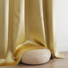 Kate Aurora 1 Piece Riyadh Light Filtering Grommet Top Embossed Diamond Jacquard Window Curtain Panel - Gold