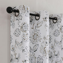 Kate Aurora Bradenton 1 Piece Grommet Top Light Filtering Paisley Floral Window Curtain Panel - Natural