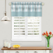 Kate Aurora Modern Farmhouse Buffalo Plaid Checkered Rod Pocket Window Valance - Baby Blue