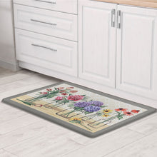 Kate Aurora Anti Fatigue Memory Foam 18" X 30" Garden Blossom Floral Kitchen Floor Mat