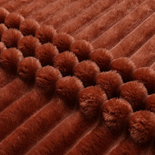 Kate Aurora Modern Lux Ultra Soft & Plush Ribbed Accent Throw Blanket - 50 in. W x 60 in. L - Pumpkin