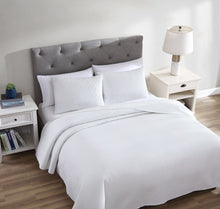 Kate Aurora Basic Bedding Euro Chic 3 Piece Quilt & Pillow Shams Set , White - Queen