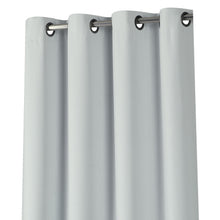 Kate Aurora 2 Piece Soft Cloud Gray Grommet Top 100% Blackout Curtain Panels - 63 in. Long