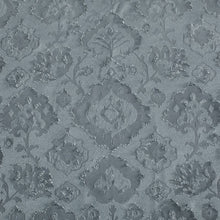 Kate Aurora Regency Collection Raised Jacquard Damask Fabric Tablecloth - 54 in. W x 84 in. L (6-8 Chairs), Slate Gray