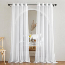 GoodGram Ultra Luxurious Elegant Sheer Grommet Single Curtain Panel - 54 in. W x 84 in. L, White
