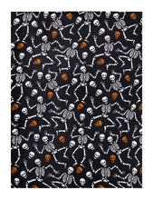 Kate Aurora Ultra Soft & Plush Oversized Orange & Black Halloween Spooky Skeletons Accent Throw Blanket - 50 In. W X 70 In. L