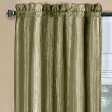 GoodGram Ombre Crushed Satin Sheer Single Window Curtains & Valances - 50 in. W x 63 in. L, Sage