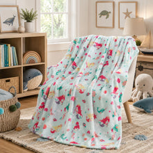 Kate Aurora Ultra Soft & Plush Under The Sea Mermaids & Fish Princess Fleece Accent Throw Blanket - 50 in. x 60 in.