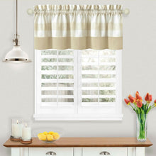 Kate Aurora Modern Country Farmhouse 3 Piece Buffalo Check Plaid Window Curtains & Valance Set - 63 in - Linen/Taupe