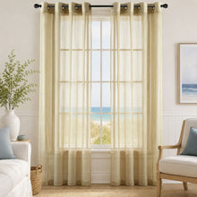 GoodGram Basic Home Grommet Top Sheer Single Window Curtain - 52 in. W x 84 in. L, Antique