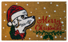 Kate Aurora Christmas Santa Golden Retriever Bristled Outdoor Welcome Mat - 18"x30"