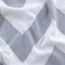 Kate Aurora Living 2 Piece Silver & White Metallic Chevron Grommet Curtain Panels - 84 in. Long
