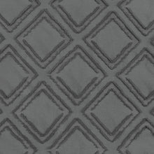 Kate Aurora Contemporary Geometric Shabby Diamond Clipped Rod Pocket Single Window Curtain Panel - 84 in. Long - Gray
