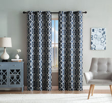 Kate Aurora Royal Living 2 Pack Venetian Semi Sheer Lattice Grommet Top Curtain Panels