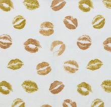 Kate Aurora Gold Lips Oversized Accent Throw Blanket - 50 in. x 70 in.
