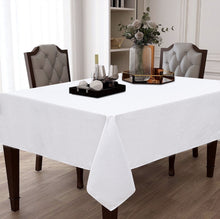 Kate Aurora Luxe Living Raised Chenille All Purpose Fabric Tablecloth - 54 in. W x 84 in. L - White