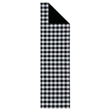 Kate Aurora Country Farmhouse Living Reversible Buffalo Plaid/Solid Table Runners - 13 in. W x 36 in. L, Black