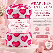 Kate Aurora Valentine's Day Emoji Hearts Ultra Soft & Plush Accent Throw Blanket - 50 In W X 60 In. L