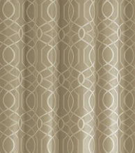 Kate Aurora Modern Living 2 Pack Aries Geometric Light Reducing Grommet Curtains - Taupe