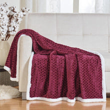 Kate Aurora Ultra Soft & Plush Herringbone Fleece Backing  Sofa Accent Throw Blanket - 50 in. W x 60 in. L
