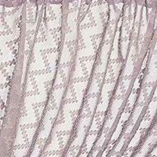 Kate Aurora Elegant Crystal Beaded Chevron Design Window Valances & Curtain Panels - 54 in. W x 38 in. L, Soft Plum