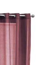 GoodGram Ultra Luxurious Elegant Sheer Grommet Single Curtain Panel - 54 in. W x 84 in. L, Burgundy